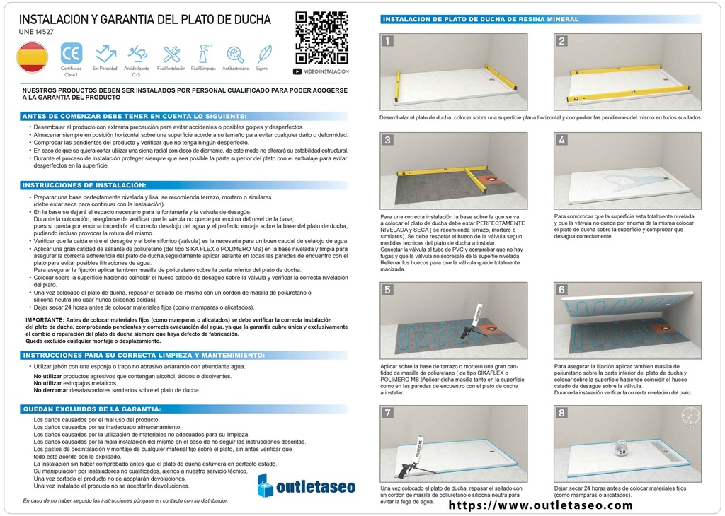 Plato de Ducha Resina Sintextone Mod. Pacifico Blanco Ral 9003 Ancho 70 cm ( 160x70, blanco) : : Bricolaje y herramientas