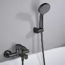 KIT BAÑO/DUCHA MONOMANDO ROMA NEGRO MATE